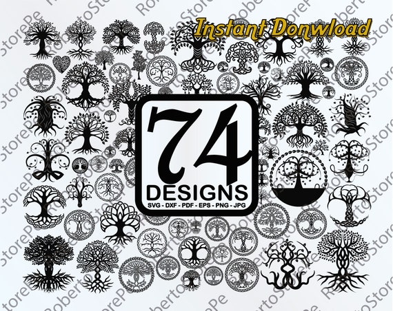 Download Vector Tree Of Life Svg Tree Svg Silhouette Family Tree Etsy