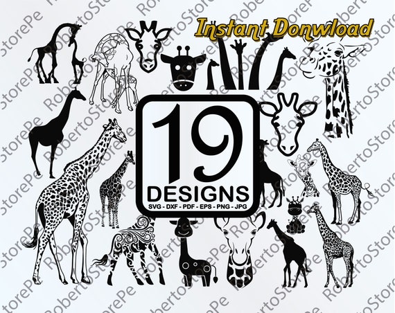 Download Free Vector Giraffe Svg Giraffe Svg Giraffe Silhouette Svg Etsy SVG Cut Files