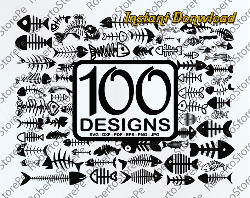 Download Vector Fish Bone svg Fish Bone svg Fish Skeleton ...