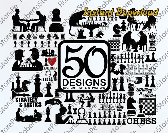 Chess Svg, Chess Split Frame Svg, Chess Pieces Svg, Pawn, Knight Svg, Queen  Svg, Rook Svg, Chess Board Clipart, Silhouette Cricut Cut File
