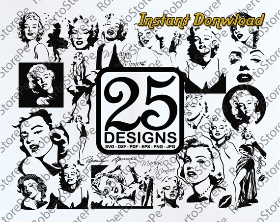 Vector Marilyn Monroe Marilyn Monroe Svg Model Svg Etsy