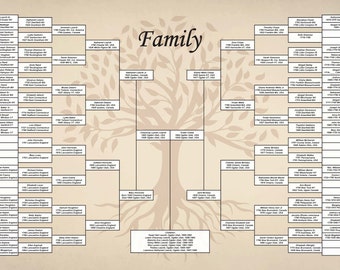 Family Tree Template Etsy