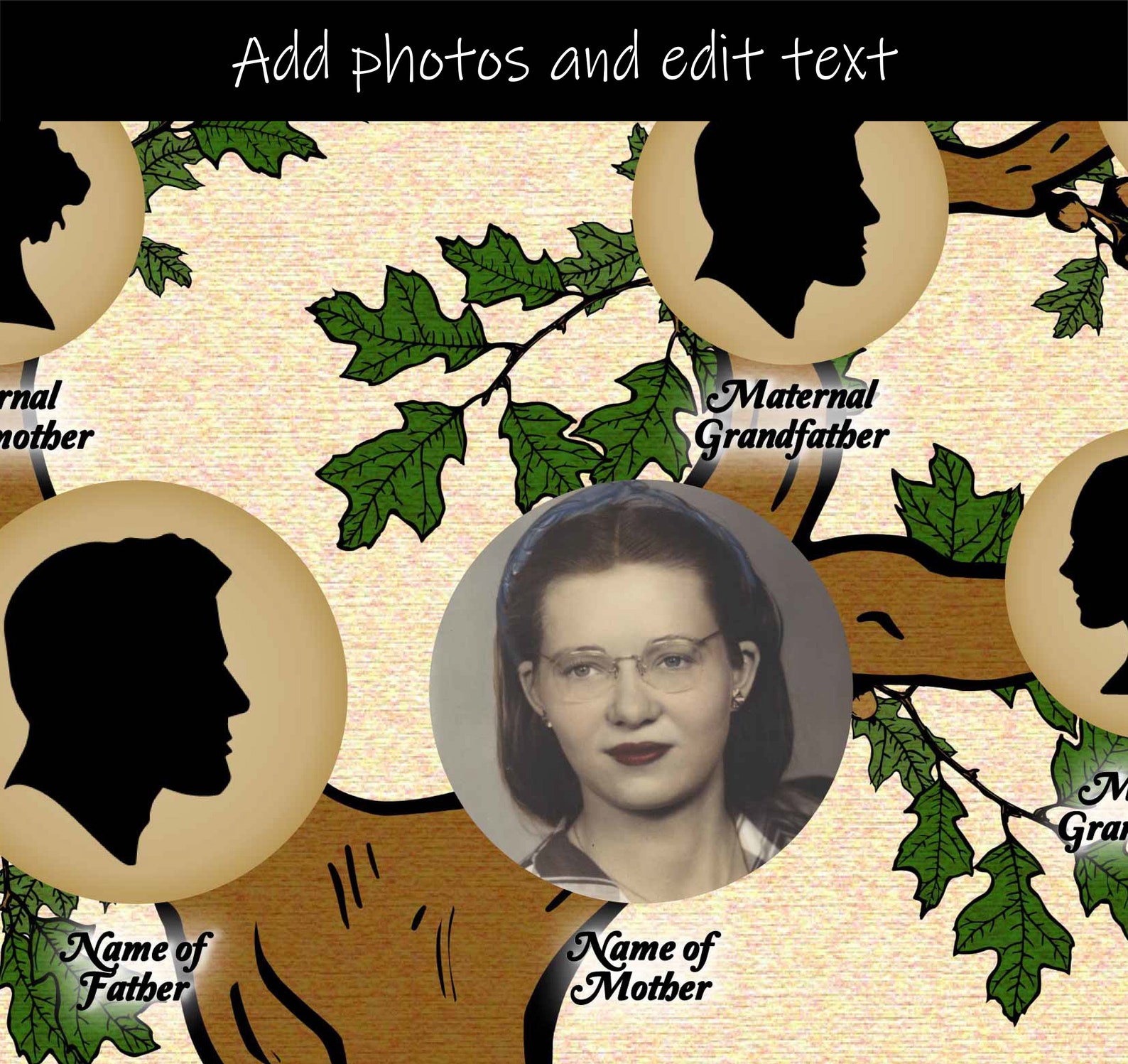 Photo Family Tree Template 16x20 Inch 5 Gen Etsy photo-family-tree-template-16x20-inch-5-gen-etsy