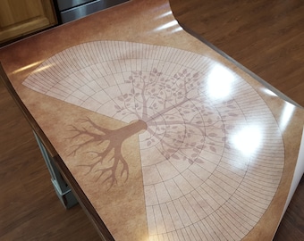 Drzewo genealogiczne 7+ generacji (DIY) do pobrania w formacie cyfrowym 24x36