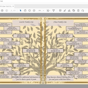 Family History 12x12 Fillable PDF/JPG Scrapbook Template
