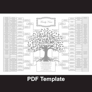 8+ Generation Family Tree (DIY) 24x36 PDF Template (Paper White)