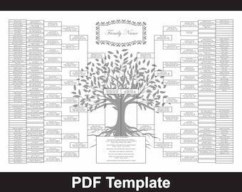Big Family Tree - with Labels, Sketch SVG Cut file by Creative ...