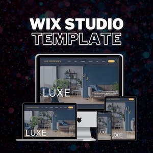 WIX STUDIO Website Template | Property Management Luxe Properties | Premium Website Design | Real Estate Agent | Luxury Houses