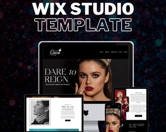 WIX STUDIO Social Media Management Website Template | Social Queen | Ecommerce & Blog Web Design | Luxury Template