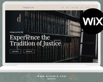 Vintage Law Firm Wix Website Template | Attorney Practice Design