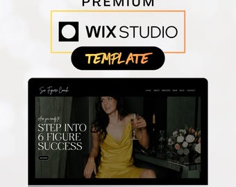 Wix Studio Website Template | Six Figure Coach | Ecommerce Store | Social Media Management | Members Area | Life Coach Premium Template