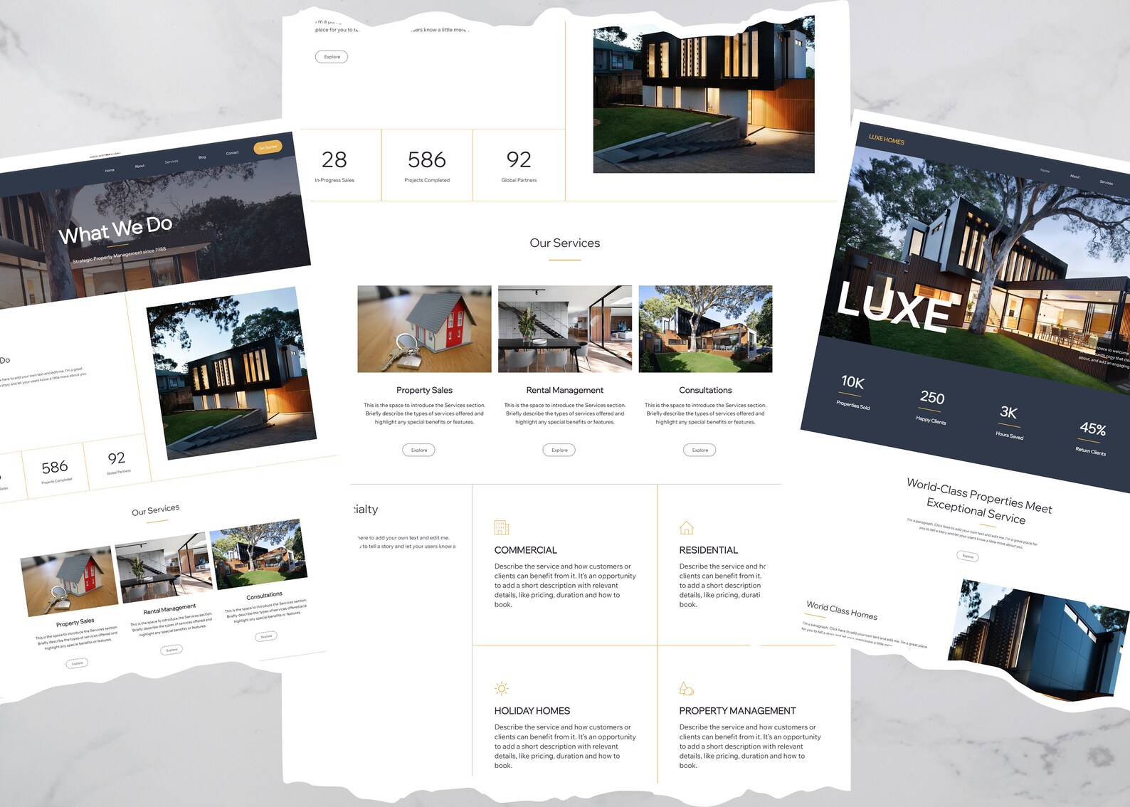 Luxe Homes: Wix Studio Website Template for Real Estate - Etsy