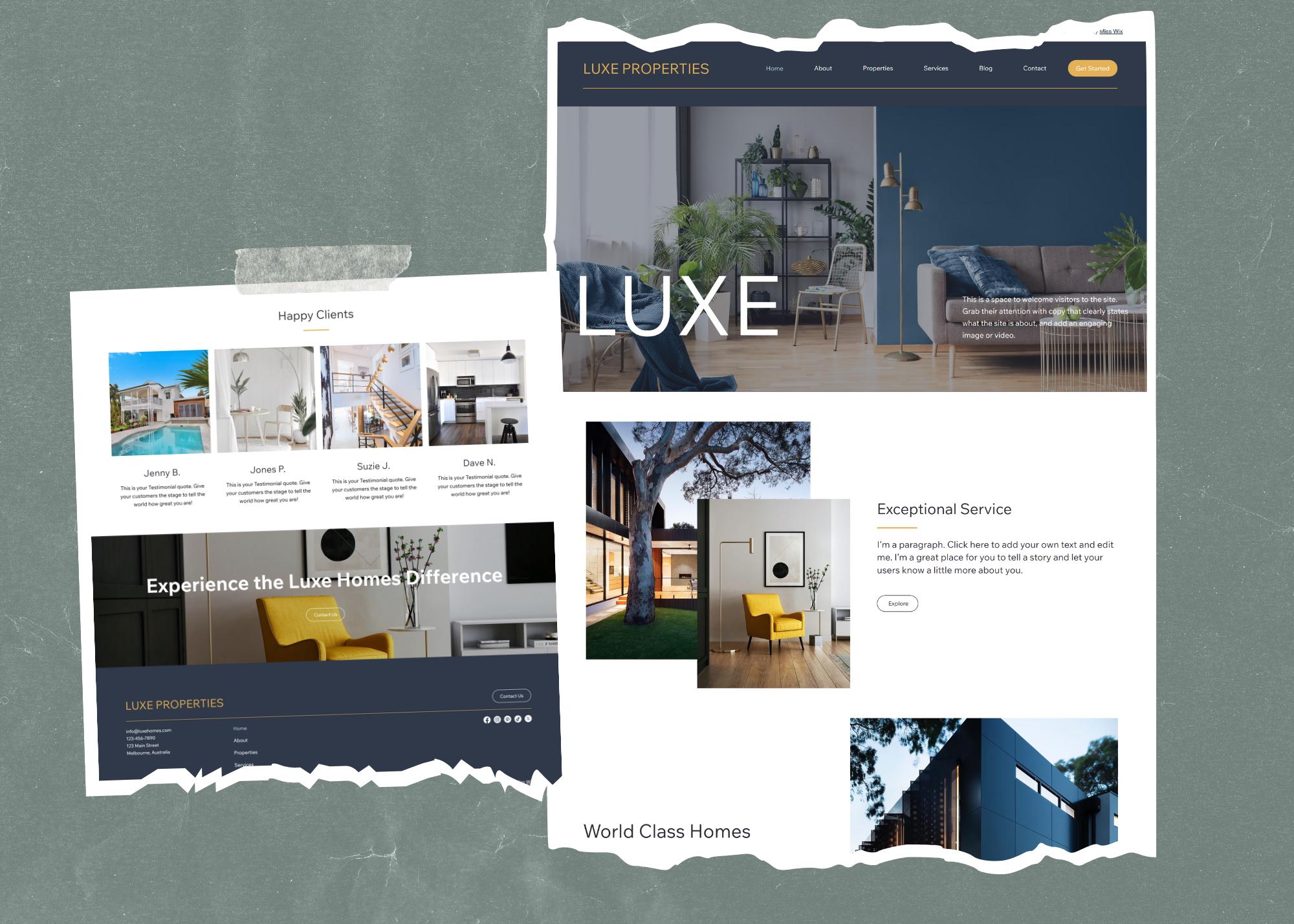 Wix Studio Luxury Real Estate Website Template | Property Management ...