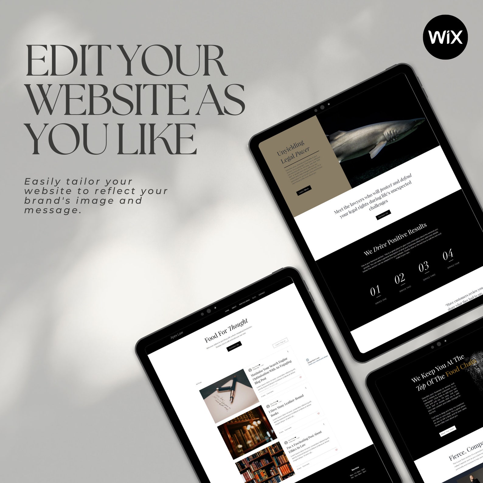 Law Firm WIX EDITOR Website Template APEX Law Practice Website Design ...