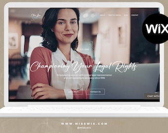 WIX EDITOR Website Template | Law Firm Website Template | Chic LAW Website Design | Legal practice Website For Lawyers | Miss Wix Attorney