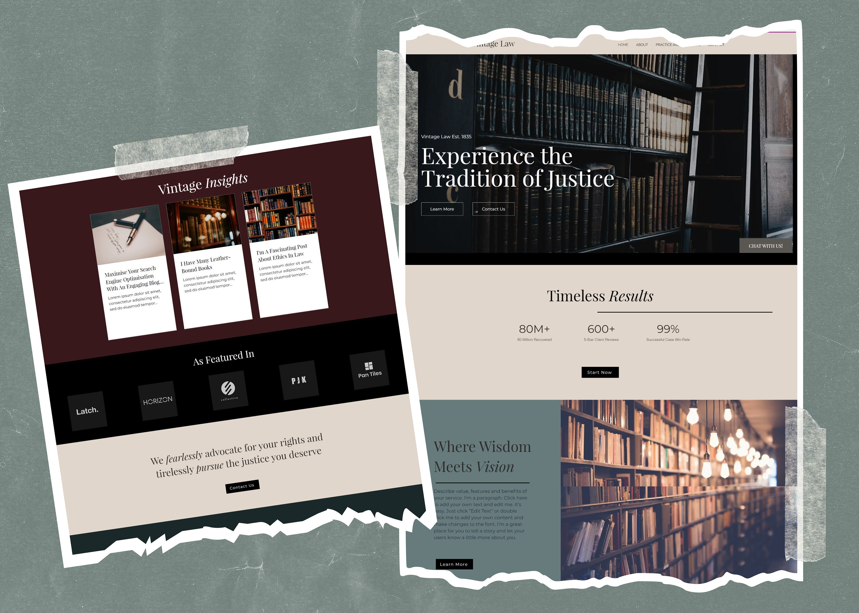 Law Firm WIX Website Template VINTAGE Law Practice Website Design for Lawyers Copywriting Law Firm WIX Website Template VINTAGE Law Practice Website Design for Lawyers Copywriting