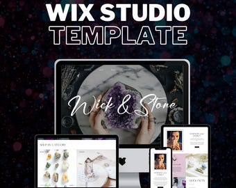 E-Handels-Vorlage von Wix Studio: Docht & Stein Boho Shop