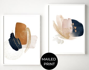 Manna Watercolor Abstract Art Print, Mid-Century Modern