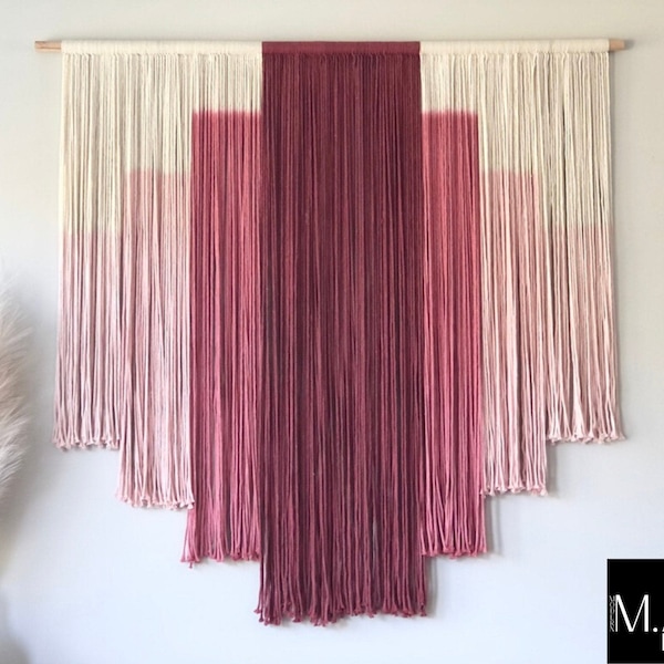 Macrame Mural Yarn Wall Hanging Large Macrame Textile Wall Hanging Boho Hand Woven Macrame Mural Decor Mother’s Gift for her