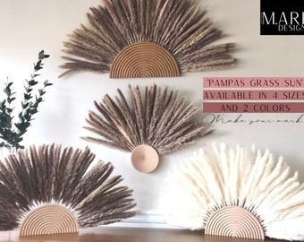 PAMPAS GRASS SUN Decor Boho Sun Wall Art Large Sun Wall Decor Over The Bed Boho Wall Decor Boho Home Decor Boho Chic Wall Art Boho Wall Art
