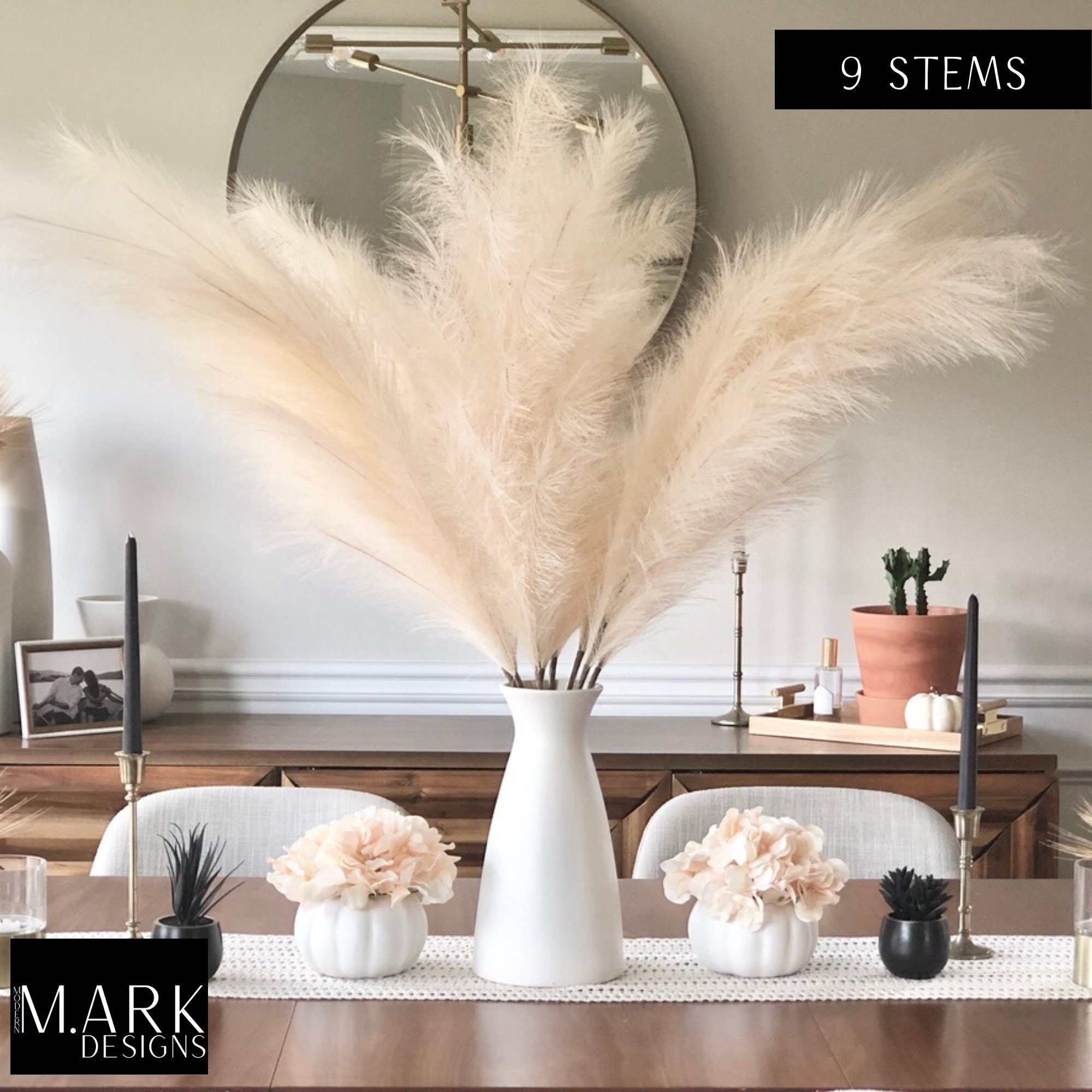PAMPAS GRASS LARGE Fluffy Signature Faux Artificial Etsy
