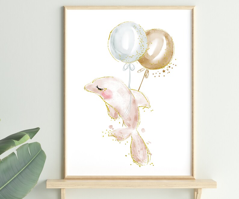 5x7 Whale Nursery Baby SEA ANIMALS Set of 3 Watercolor PRINTABLE Art Nursery Wall Baby Shower Gift Baby Boy Girl Nursery 18x24 11x14 8x10