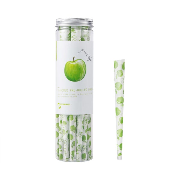 Green Apple Paper Cones – 50 Count | Rolling Paper | Pre Rolled Cones