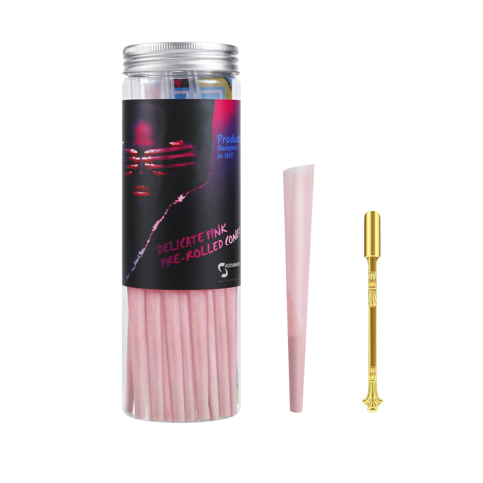 Pre Rolled Cones Pink | Unique Design Pink Pre-Rolled Cones with Tips…