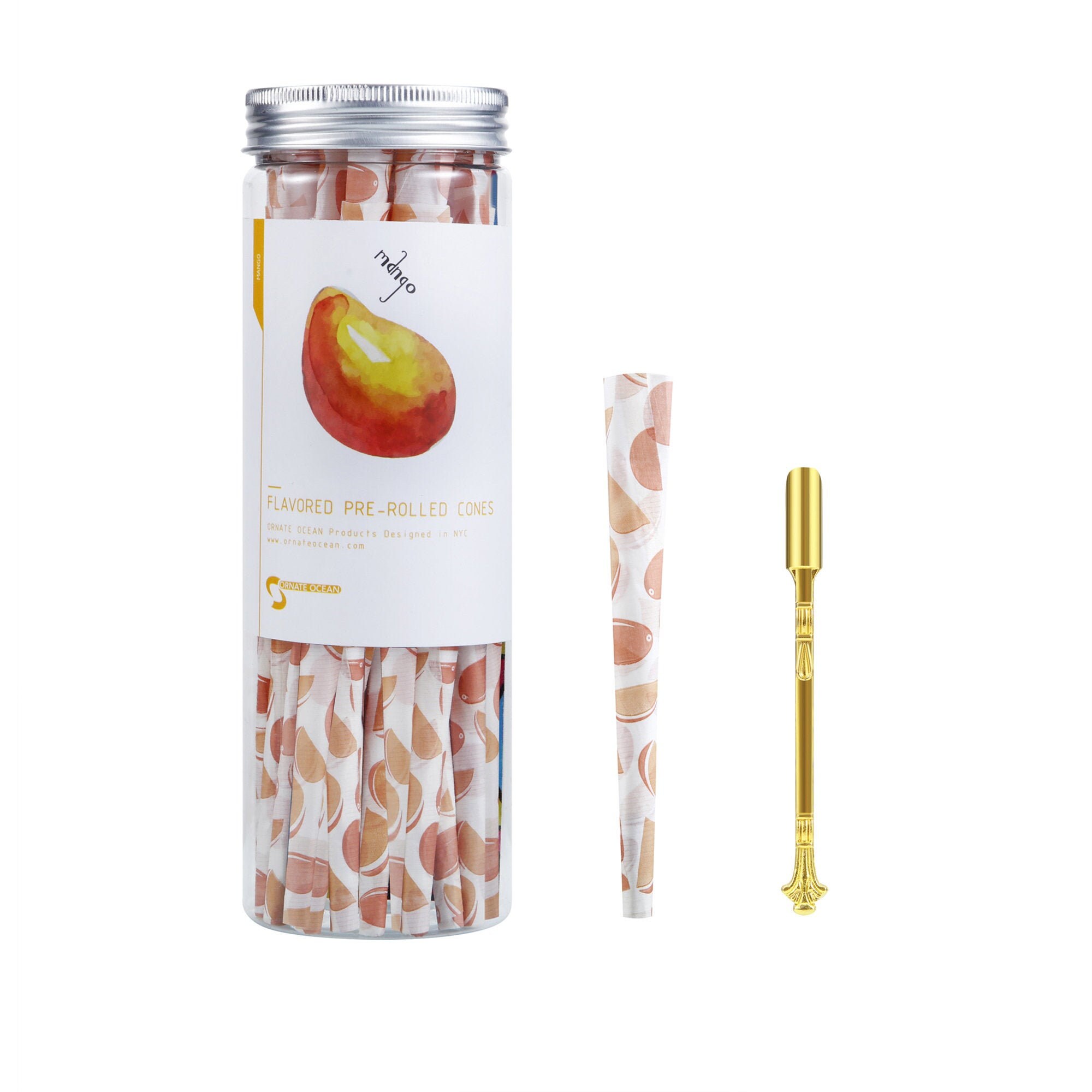 Pre Rolled Cones Mango Flavor 50 Pack | Flavored Pre-Rolled Cones Kin…