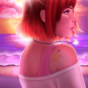 5x7 Kairi Ocean Holographic Print