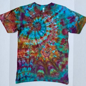 Tie Dye Shirt - Adult Medium -  M - spiral and baby -  ice dye, hippie, festival, psychedelic, rave, unique clothing, american apparel 0046