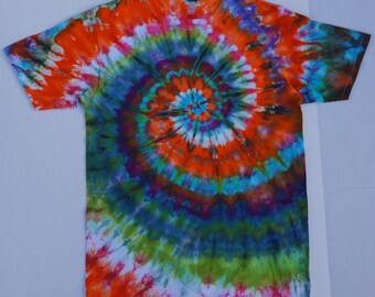 Tie Dye Shirt - Adult Large - L - A Great Spiral -  ice dye, hippie, festival, psychedelic, rave, unique clothing