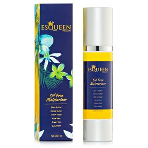 Oil-Free Face Moisturizer for Acne Anti-Aging Sensitive Skin with Shea Butter Cocoa Butter Aloe Vera Face Cream for Women Men Esqueen Health