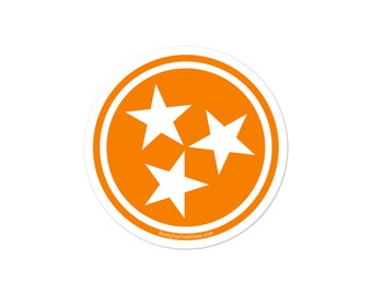 Tennessee Tristar Sticker - Tennessee Vols Tri-Star Decal - Bubble-free stickers