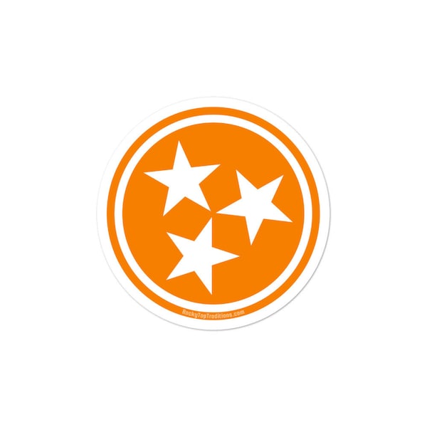 Tennessee Tristar Sticker - Tennessee Vols Tri-Star Decal - Bubble-free stickers