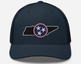Embroidered Tennessee Tristar Trucker Cap, State Pride Hat