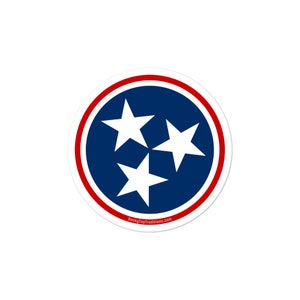 Tennessee Tristar Stickers, Tri-Star Decal, Tristar Car Sticker, Tennessee Flag Sticker, Tennessee Pride, Tennessee Native, Bulk Discounts