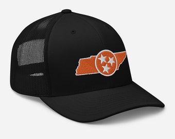 Tennessee Vols Hat- Tri-Star Trucker Cap - Tri Star Snapback Hat