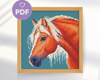 Padrão de ponto cruz de cavalo para download digital instantâneo em PDF