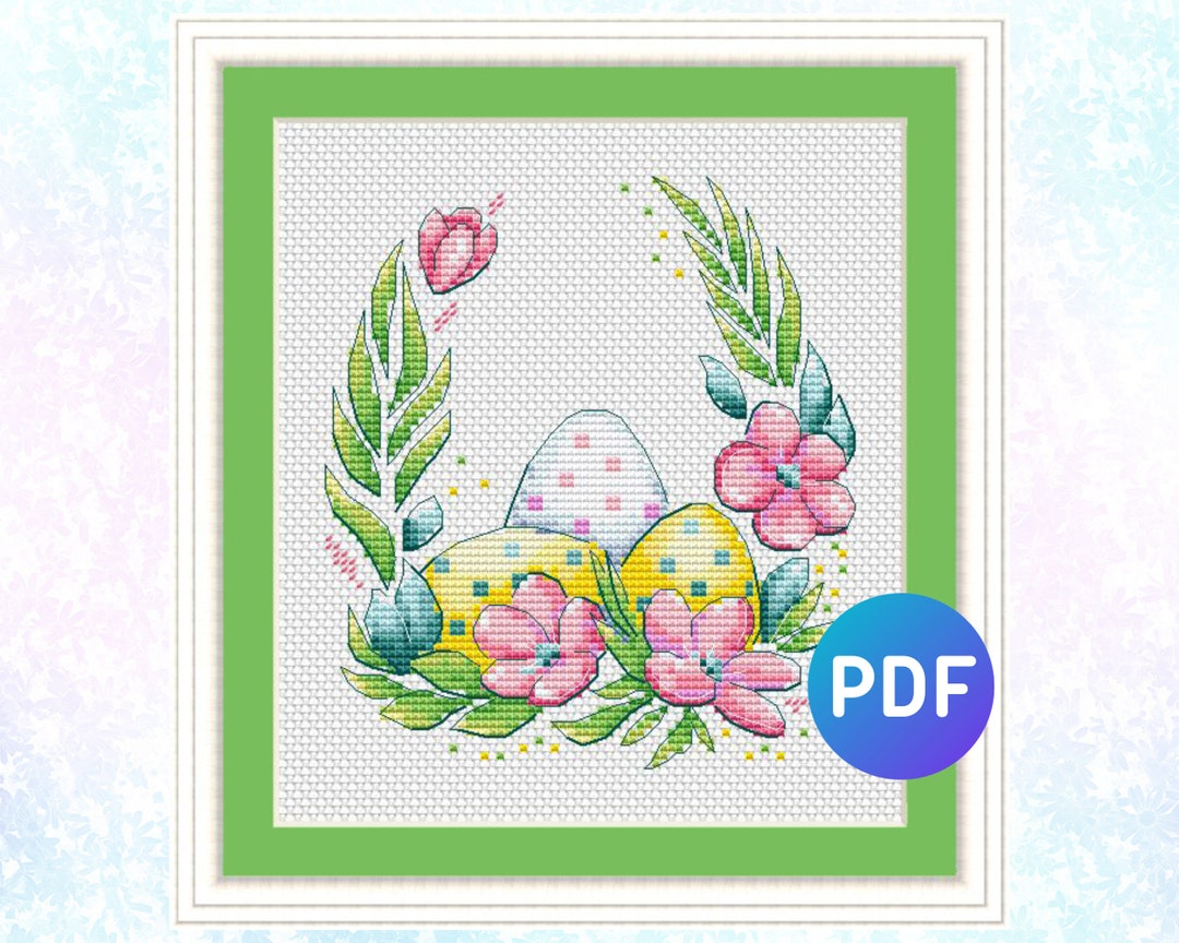 Easter Egg Cross Stitch Pattern is an Instant Download PDF - Etsy