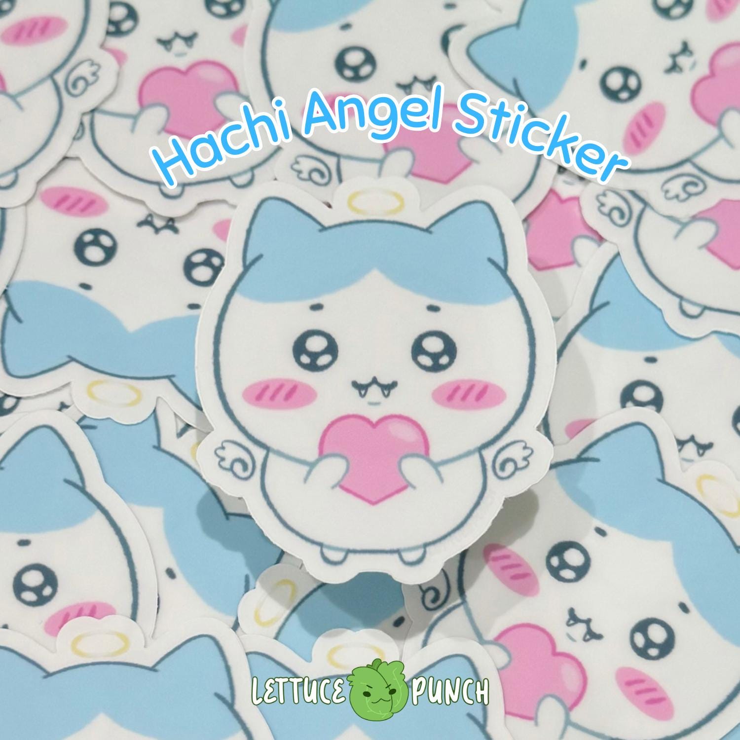 Hachiwa Angel Clear Vinyl Sticker Weatherproof
