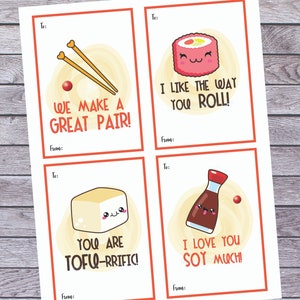 Cartão de Dia dos Namorados Sushi, Cartões de Dia dos Namorados Sushi Classroom, Sushi Classroom Valentines, eu te amo muito, gosto do jeito que você rola