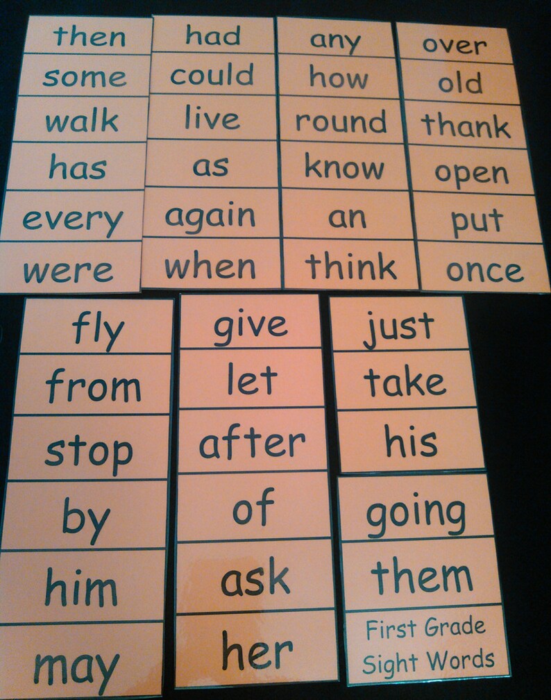 pre kindergarten dolch sight words