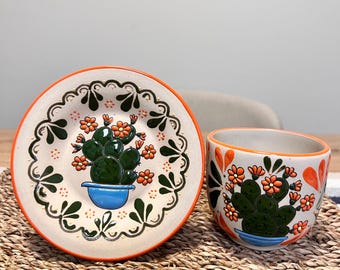 Cactus set cup, cup cactus, ceramic cup, cup set, ceramic mug set, coffee cup, mug cactus, handmade coffee mug, mug cactus set, mug set