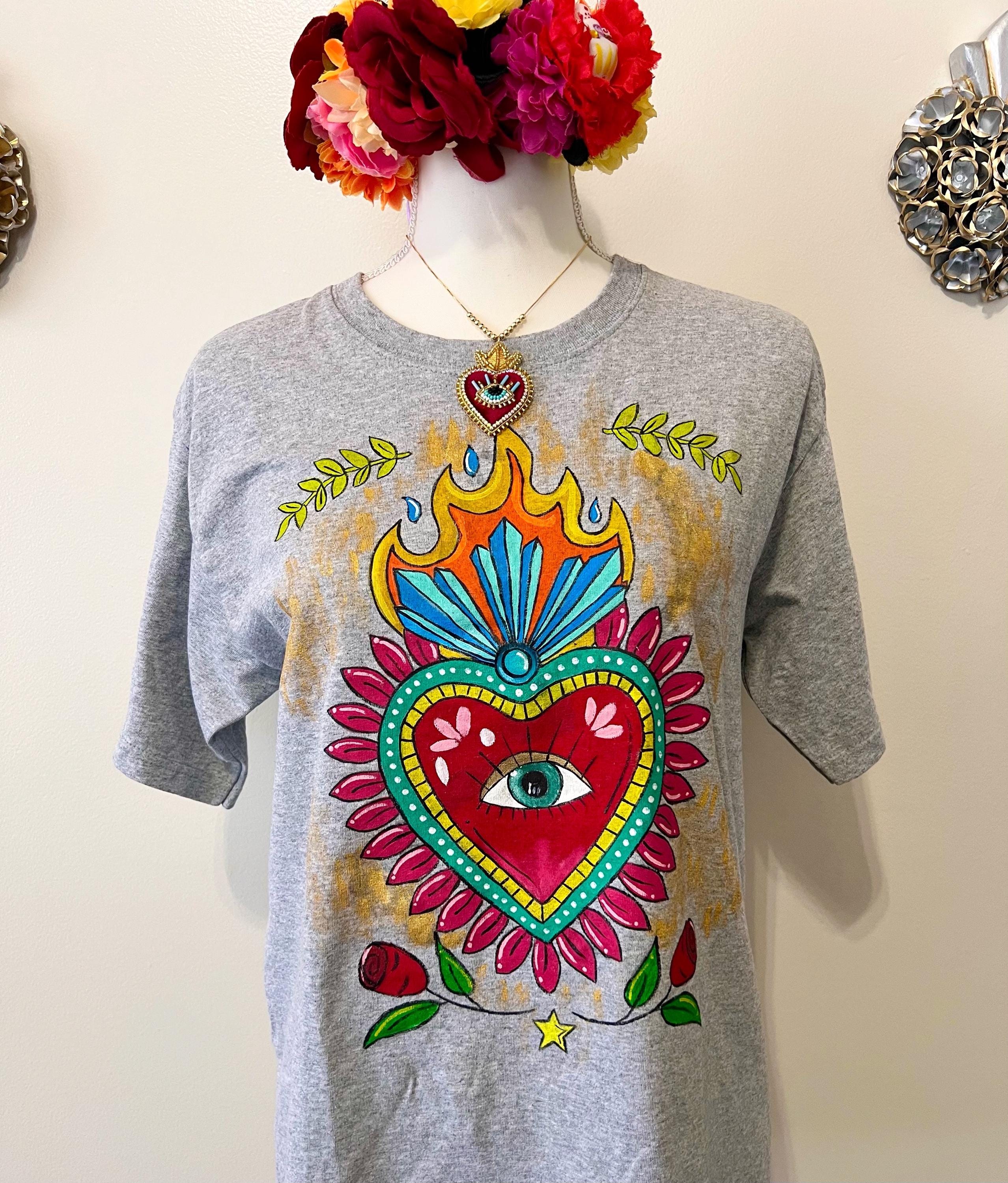 Sacred Heart Tshirt - Etsy