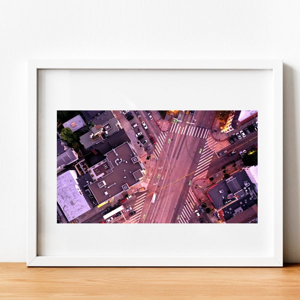 San Francisco Aerial Print, The Castro, California Photography, Architecture Photography, Drone