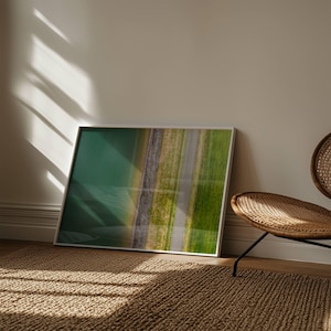 Impresión fotográfica abstracta, fotografía aérea del embalse de Ashokan, paisaje de Catskills