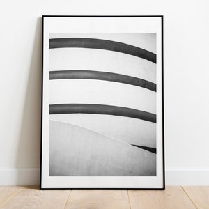 Guggenheim Museum, Black and White Photo, New York City Poster, NYC Photography, Print