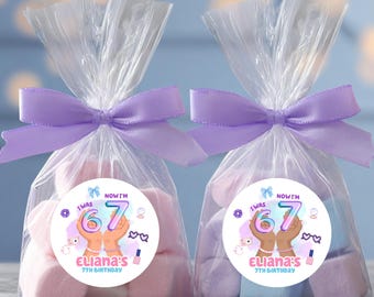6 7 Birthday Stickers - Girls Birthday - Six Seven - Seventh Birthday - Pre-teen - Tween Birthday - Trendy -Girl you in? - Party Favors