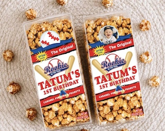 Baseball Cracker Jacks Labels - Rookie of the Year First Birthday - Baseball Party - One - Birthday Favors - Baseball Party - 1st Birthday